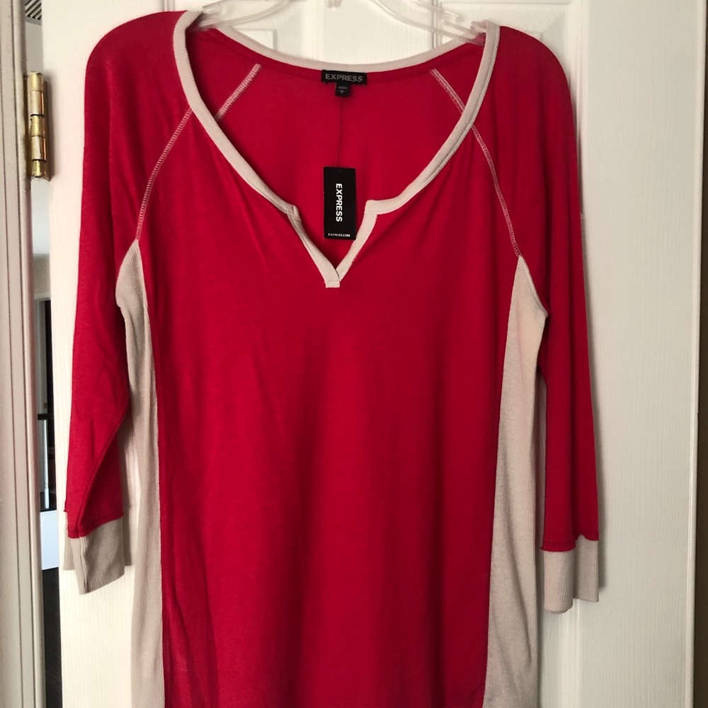 Express reddish pink shirt